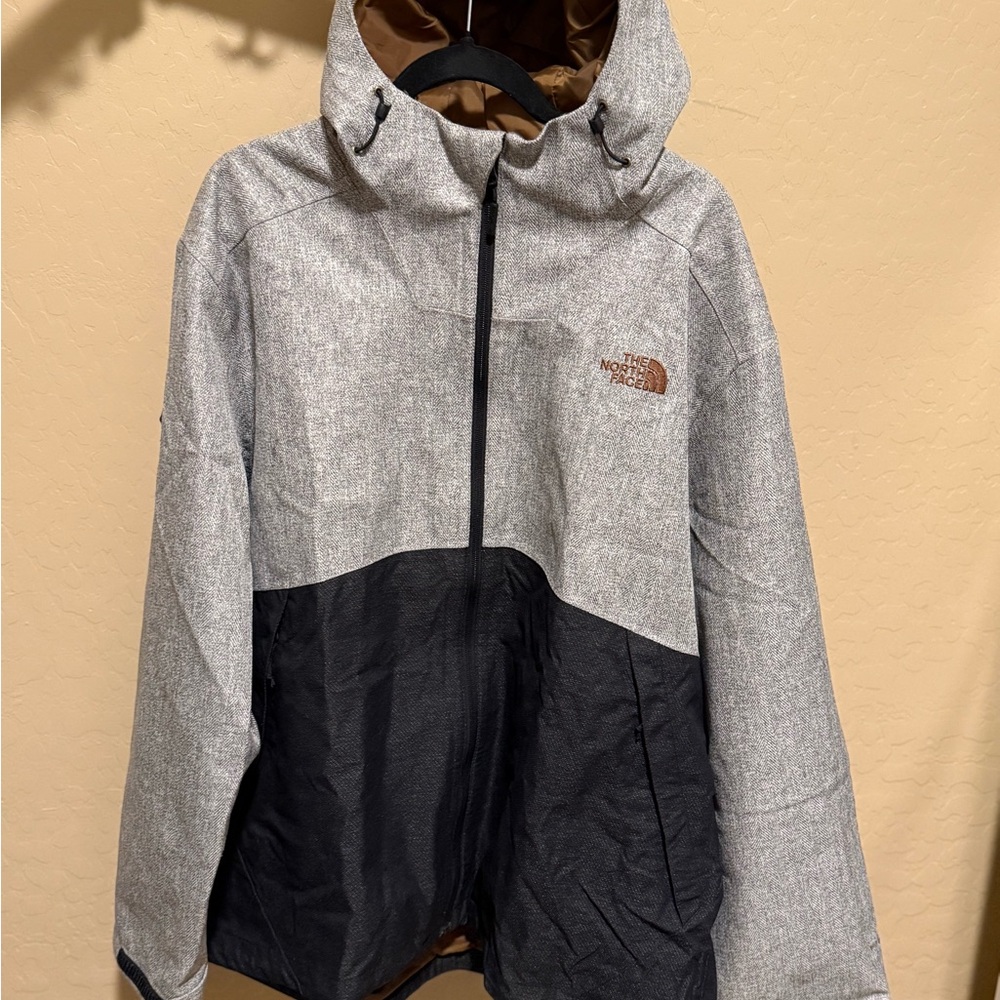 The North Face Dryvent Gray and Black Rain Jacket